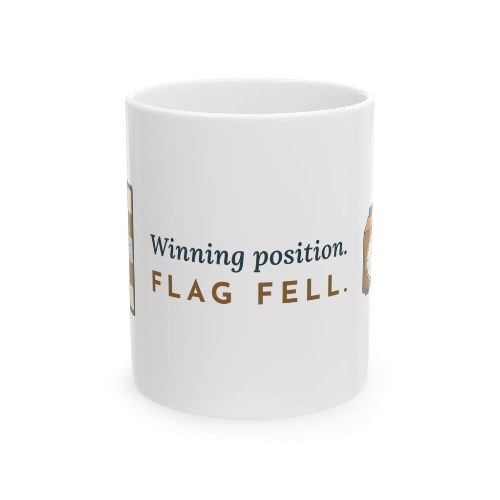 Chess Coffee Mug - Winning Position. Flag Fell. Blitz Player Gift Mug
