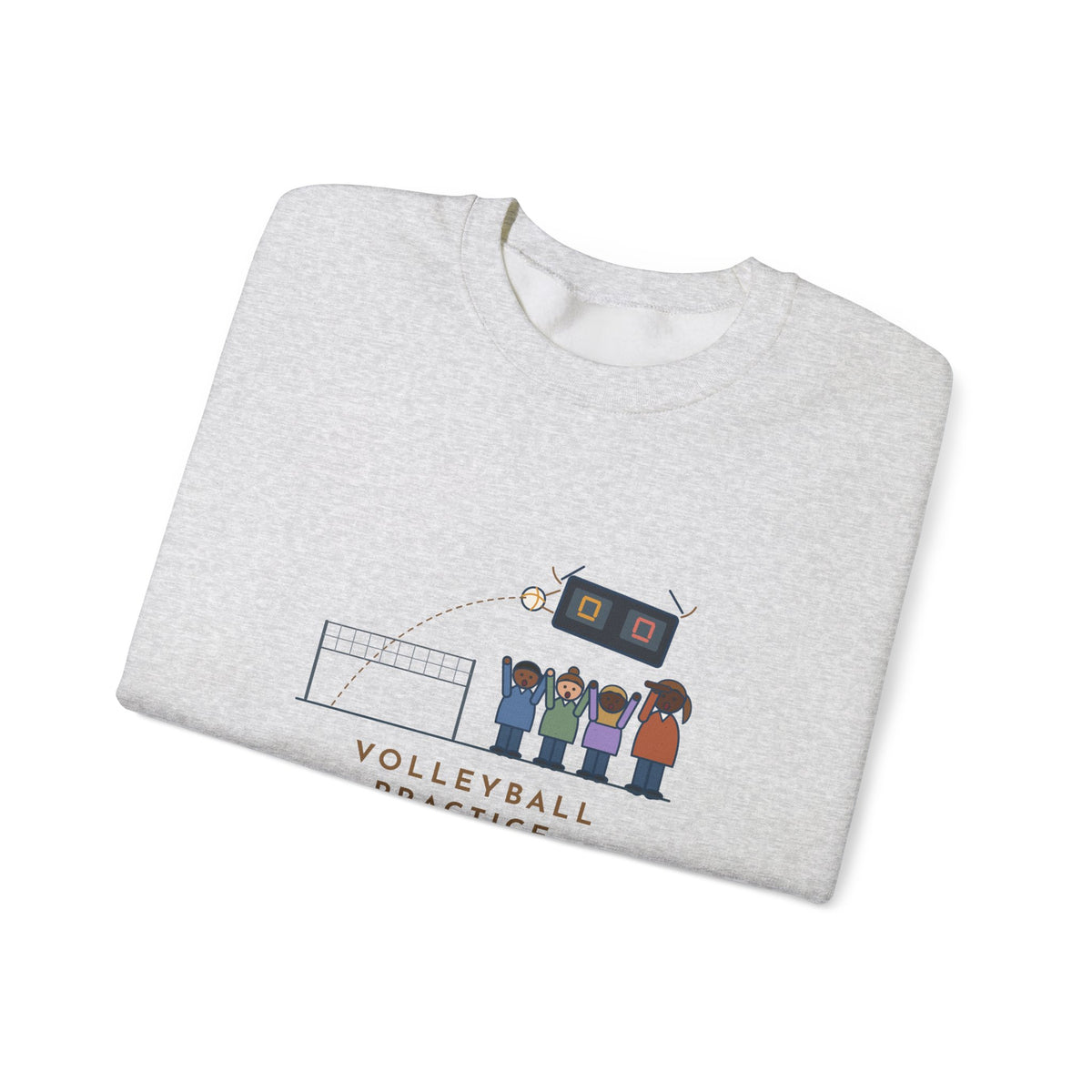 Volleyball Coach Sweatshirt, Forty Serves at Practice, The Best One Hit the Scoreboard, Funny Gym Practice Crewneck