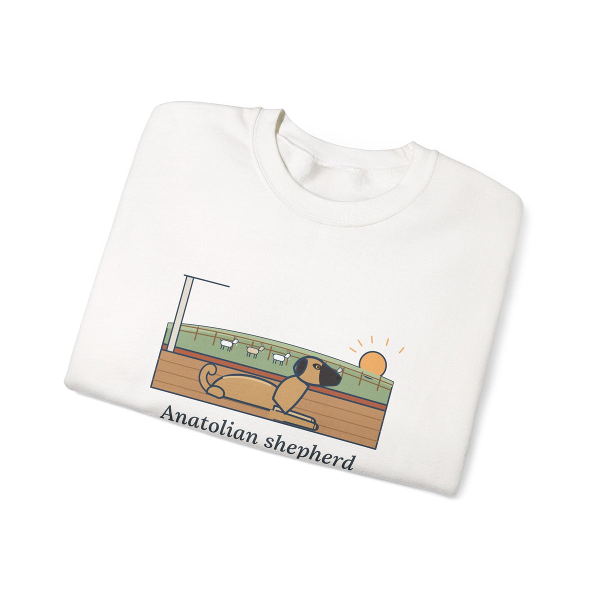Anatolian Shepherd Crewneck Sweatshirt - Farm Dog Porch Watch Until Sunrise
