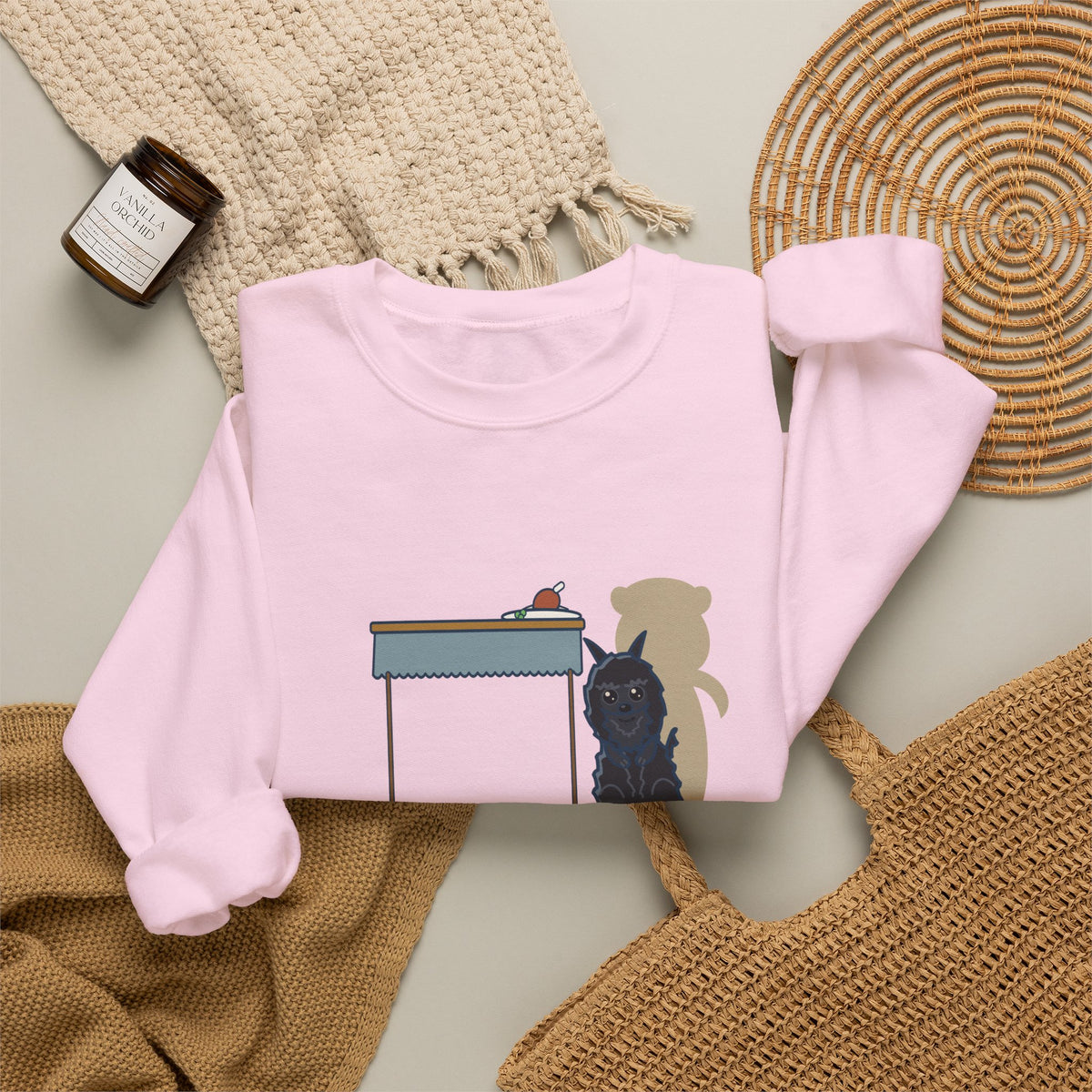 Affenpinscher Crewneck Sweatshirt - Sits Up at Dinner Like a Tiny Bear