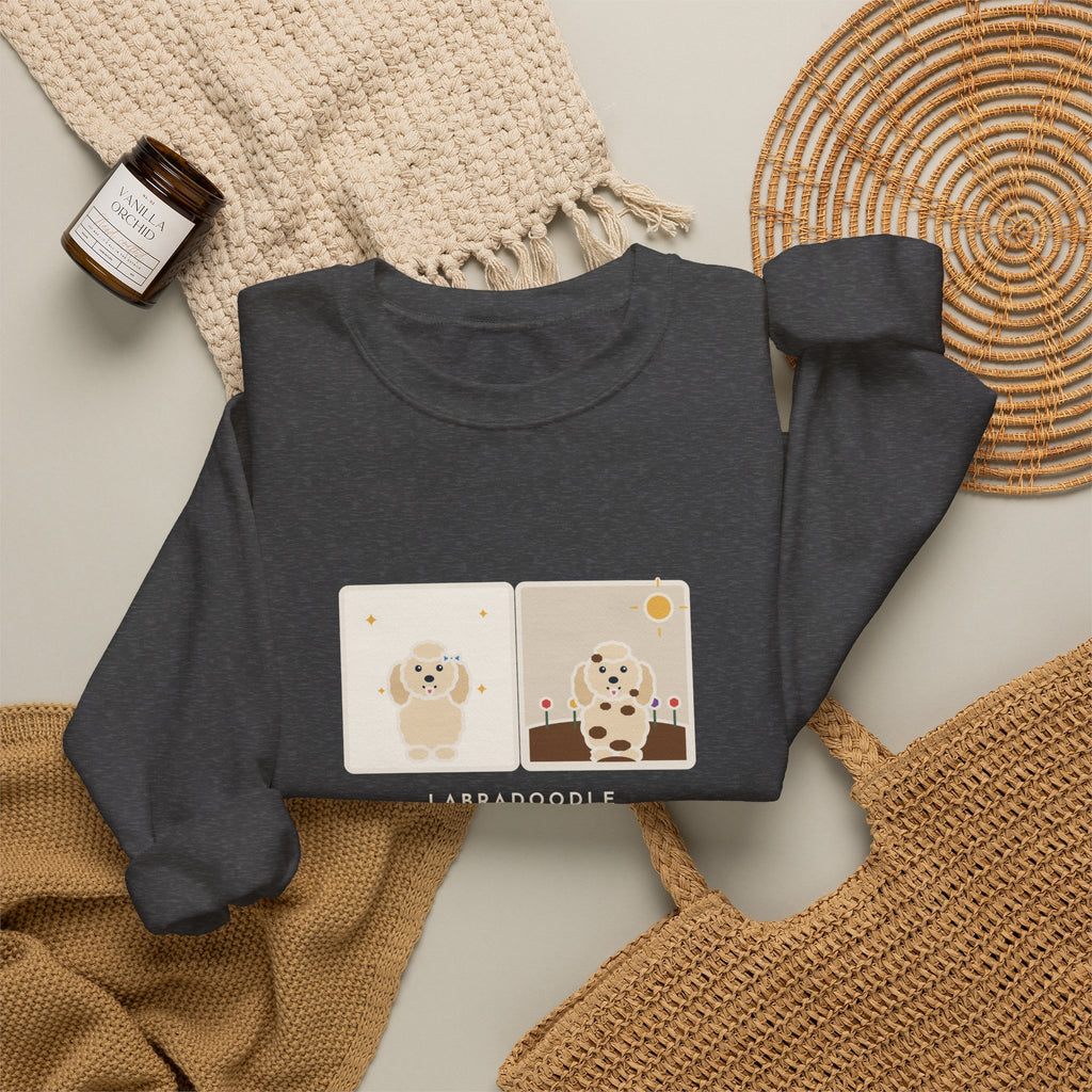 Labradoodle Sweatshirt, Came Home from the Groomer Looking Like a Lamb, Rolled in the Garden by Noon, Funny Groomer to Garden Crewneck