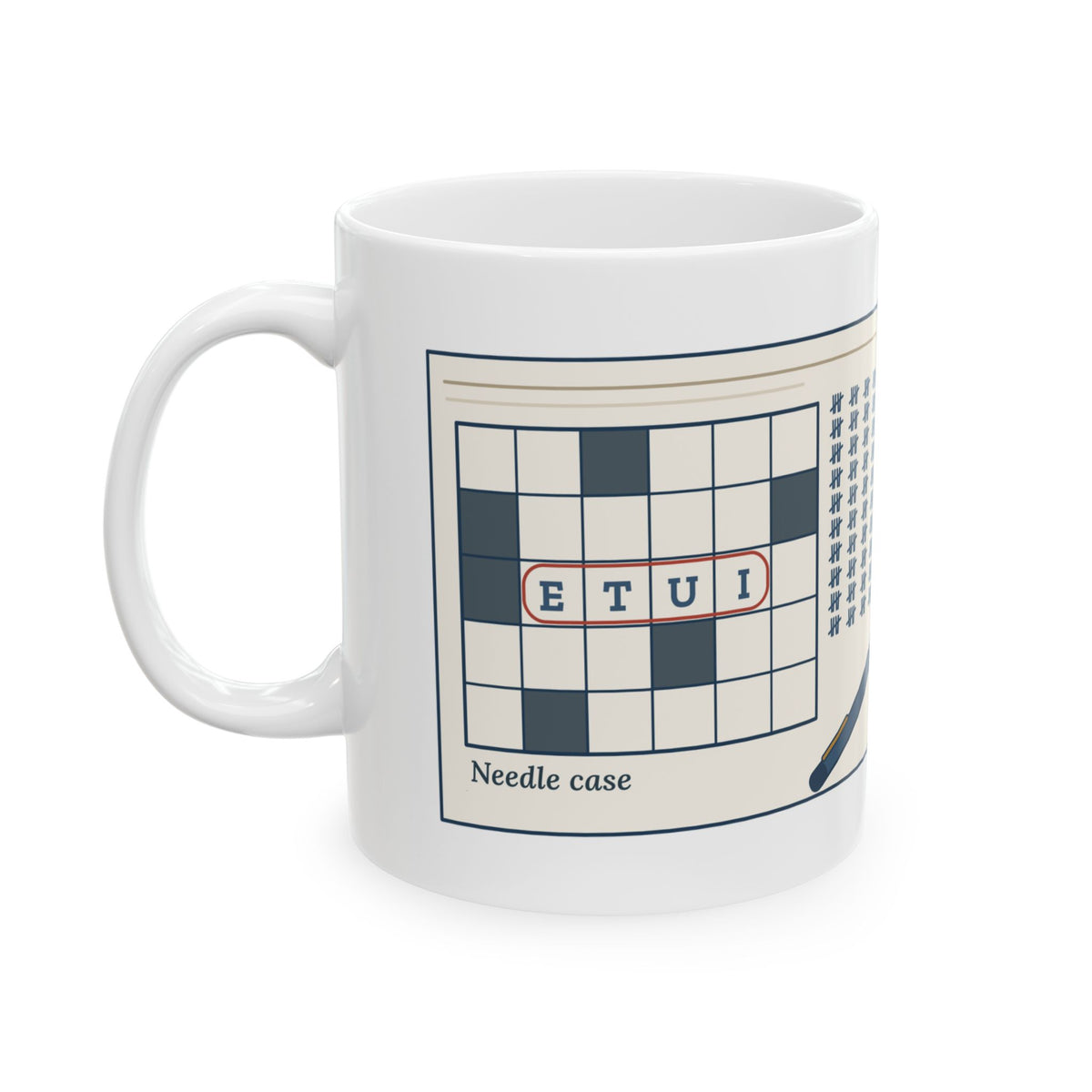 Crossword Puzzles Coffee Mug - Never Owned an Etui. Written It 200 Times. Solver Gift Mug