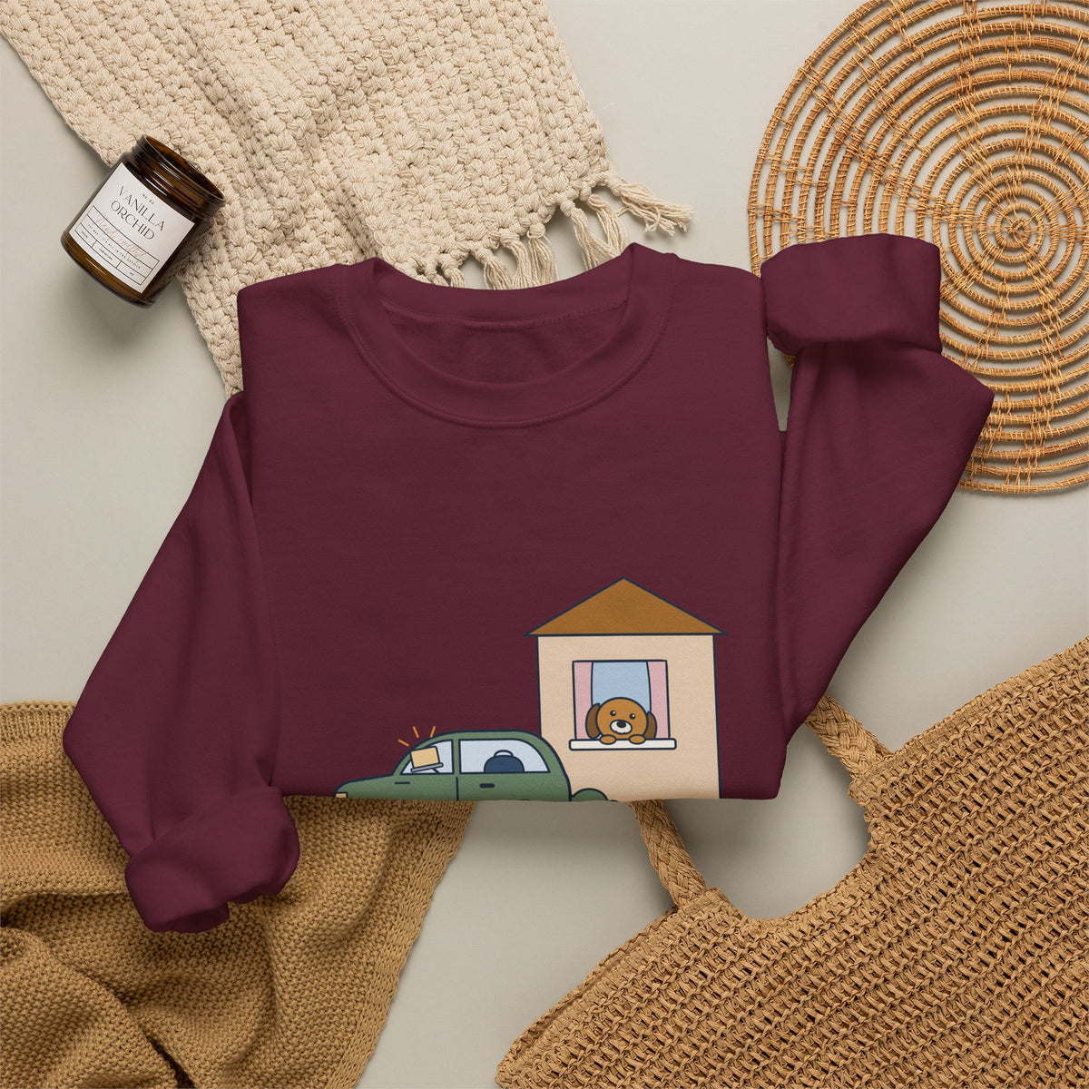 Home Health Nurse Crewneck Sweatshirt - Charting from the Driveway Visiting Nurse Gift