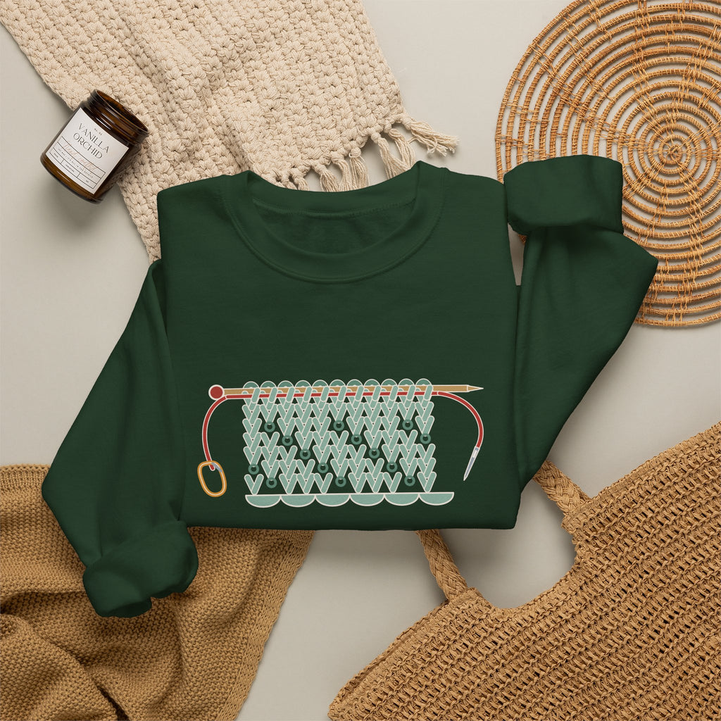 Lace Knitting Crewneck Sweatshirt - Threaded a Lifeline. Now I'm Brave.