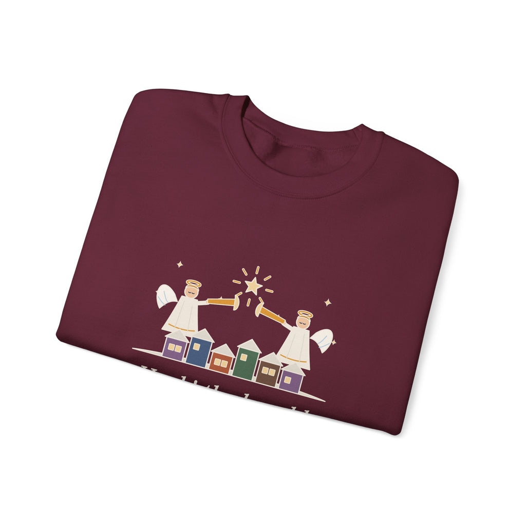 Hark the Herald Angels Sing Sweatshirt, Christmas Charles Wesley Quote Crewneck with Herald Angels