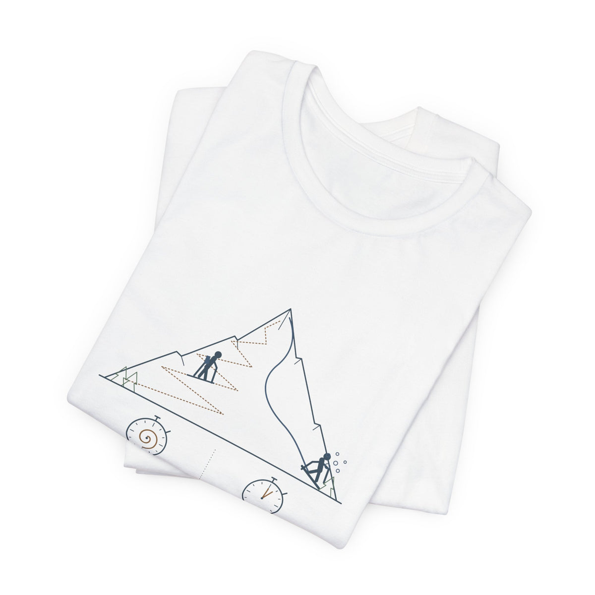 Ski Touring T-Shirt - Ninety Minutes Up. Four Minutes Down. Funny Backcountry Ski Tee