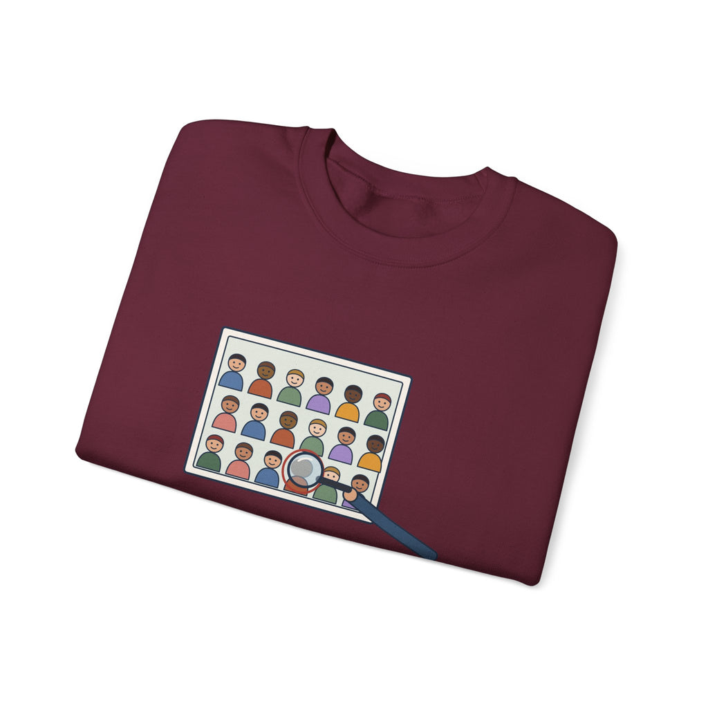 Yearbook Staff Crewneck Sweatshirt - Who's the Kid in Row Three?
