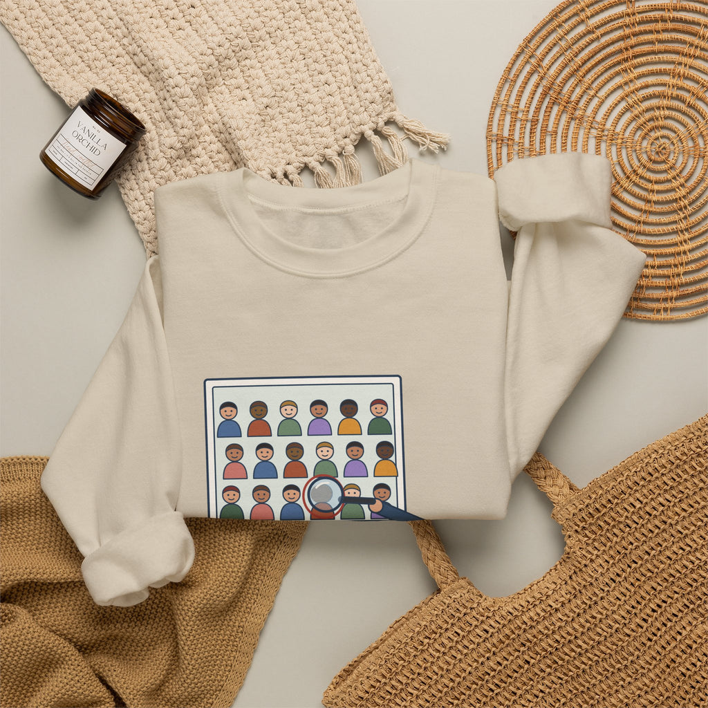 Yearbook Staff Crewneck Sweatshirt - Who's the Kid in Row Three?