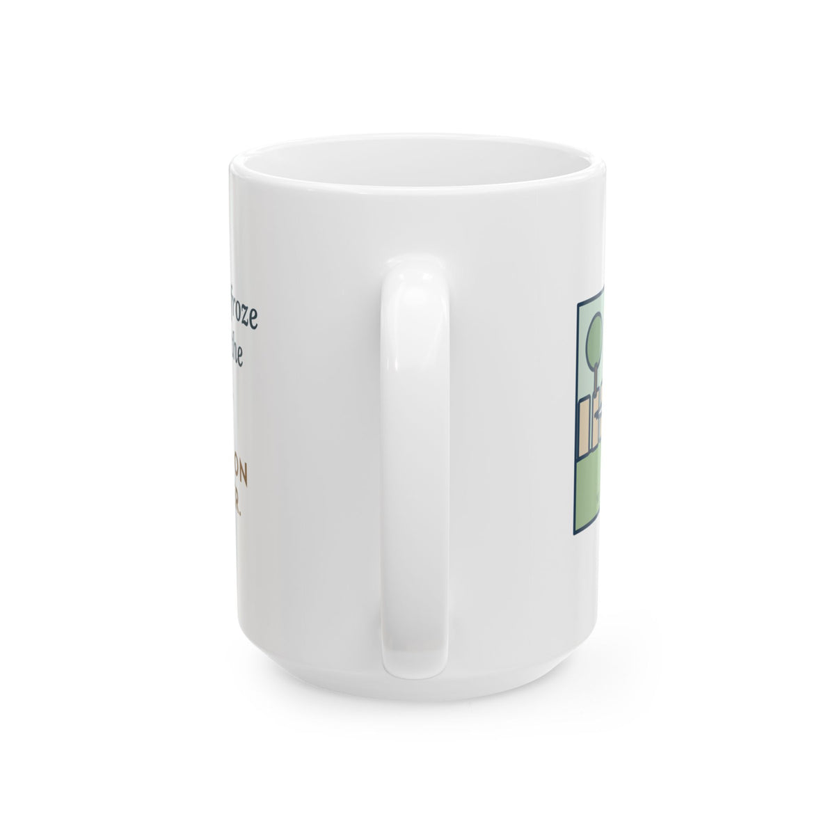 Froze Mid-Step in the Backyard, Target Was a Sparrow on the Feeder 15oz Mug, Large Funny English Setter Coffee Mug