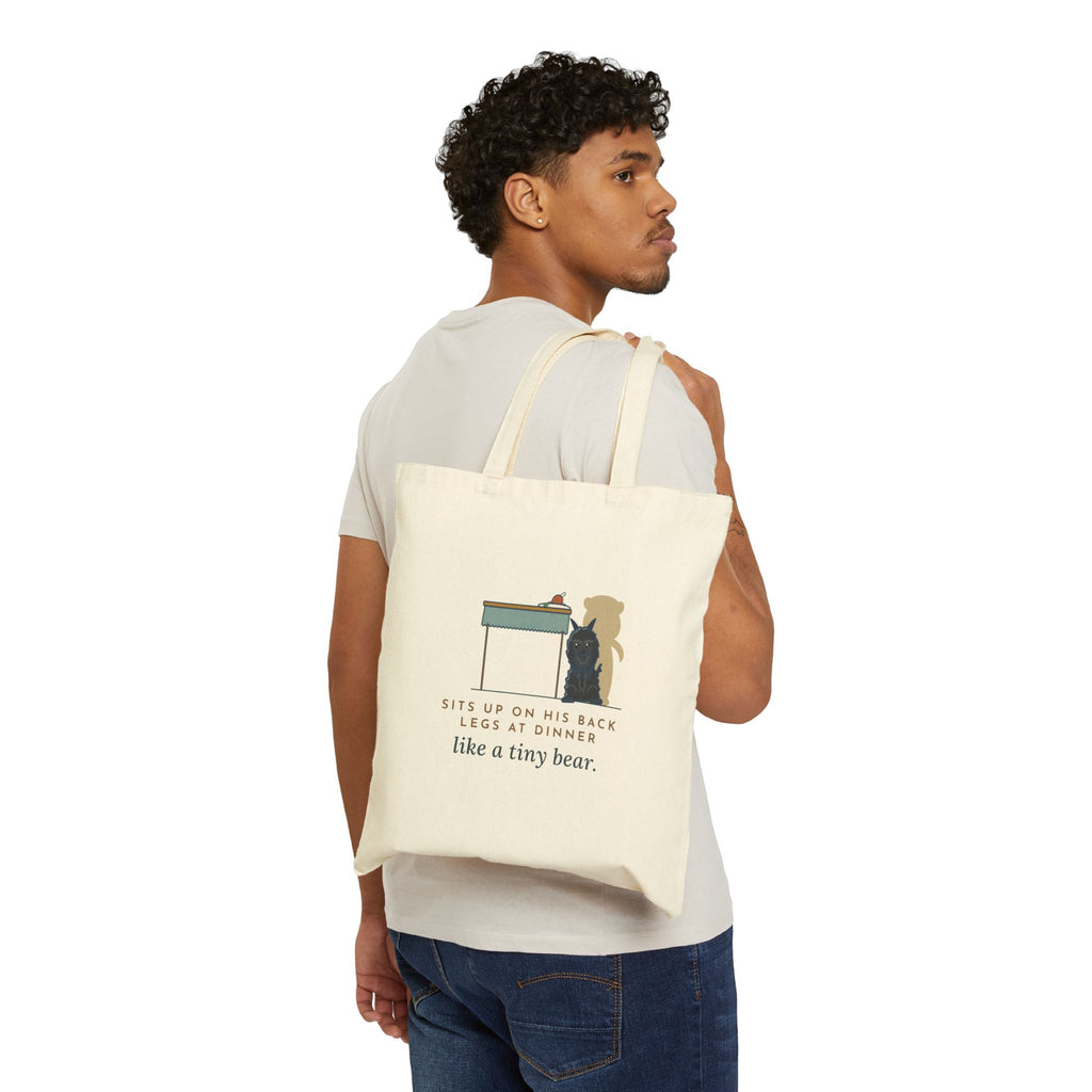 Affenpinscher Tote Bag - Sits Up on His Back Legs Like a Tiny Bear