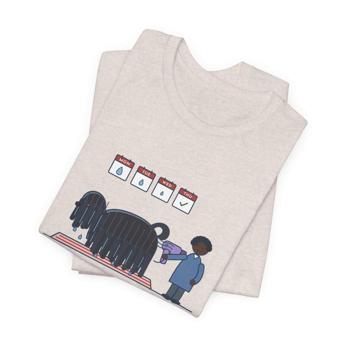 Puli Dog T-Shirt - Came In From the Rain on Monday, Dried by Thursday