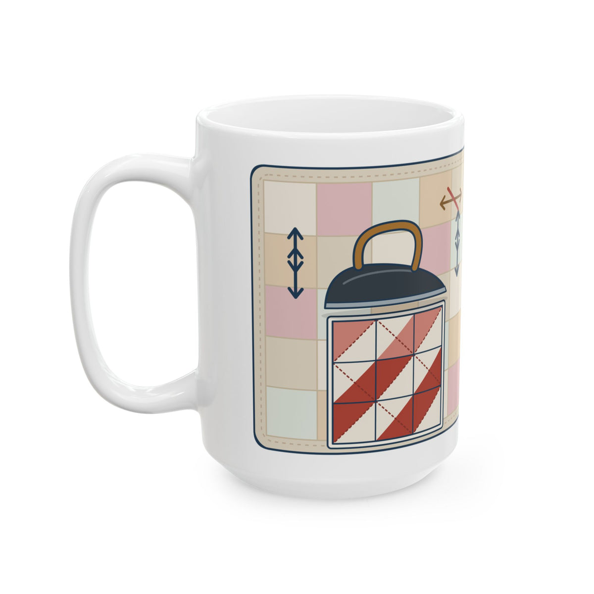 Large 15oz Quilting Mug - Press, Don't Iron. Quilter Gift Mug
