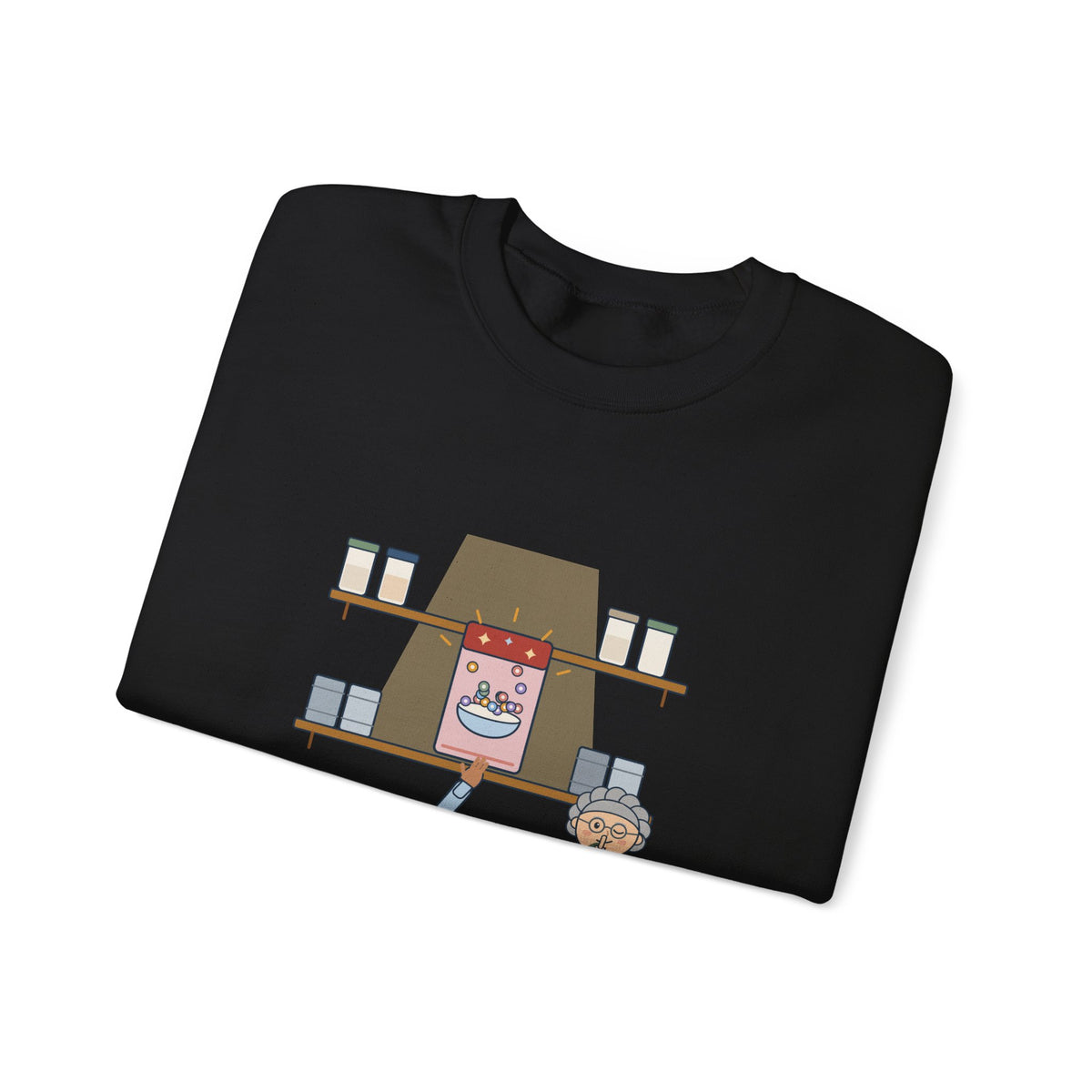 Grandma Crewneck Sweatshirt - Stocked the Cereal Your Mother Banned. Grandparent Gift