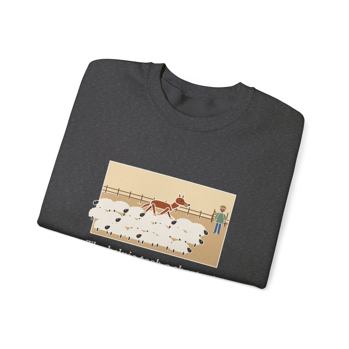 Australian Kelpie Sweatshirt, Took a Shortcut Across the Backs of the Sheep, Funny Paddock Shortcut Crewneck