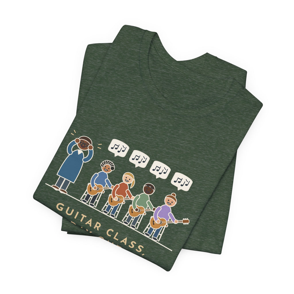 Guitar Class Teacher T-Shirt - Day One, Every Kid Found the Same Riff Funny Music Teacher Tee