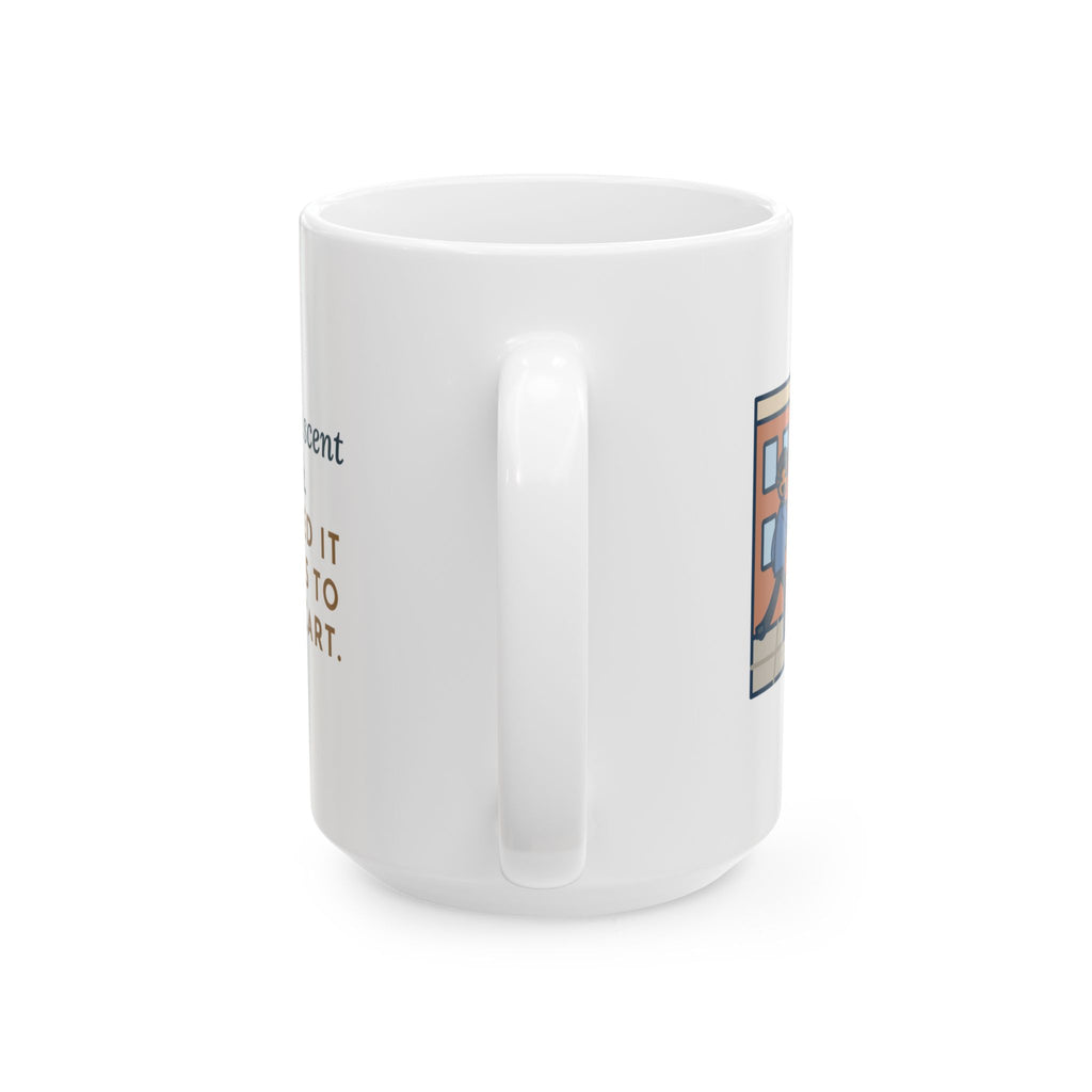 Caught a Scent on the Walk, We Followed It Four Blocks to a Hot Dog Cart 15oz Mug, Large Funny Puggle Coffee Mug