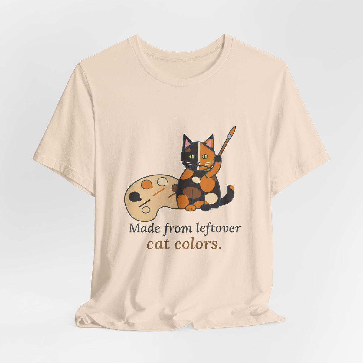 Tortoiseshell Cat T-Shirt - Made From Leftover Cat Colors Tortie Cat Tee