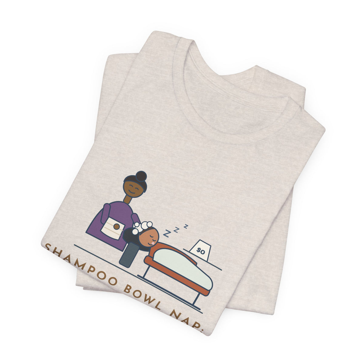 Salon Hairstylist T-Shirt - Shampoo Bowl Nap: Complimentary. Funny Stylist Tee