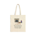 Fireplace Cat Tote Bag, Turned On the Fireplace, The Cat Claimed the Warm Spot Before the Logs Caught, Hearth Rug