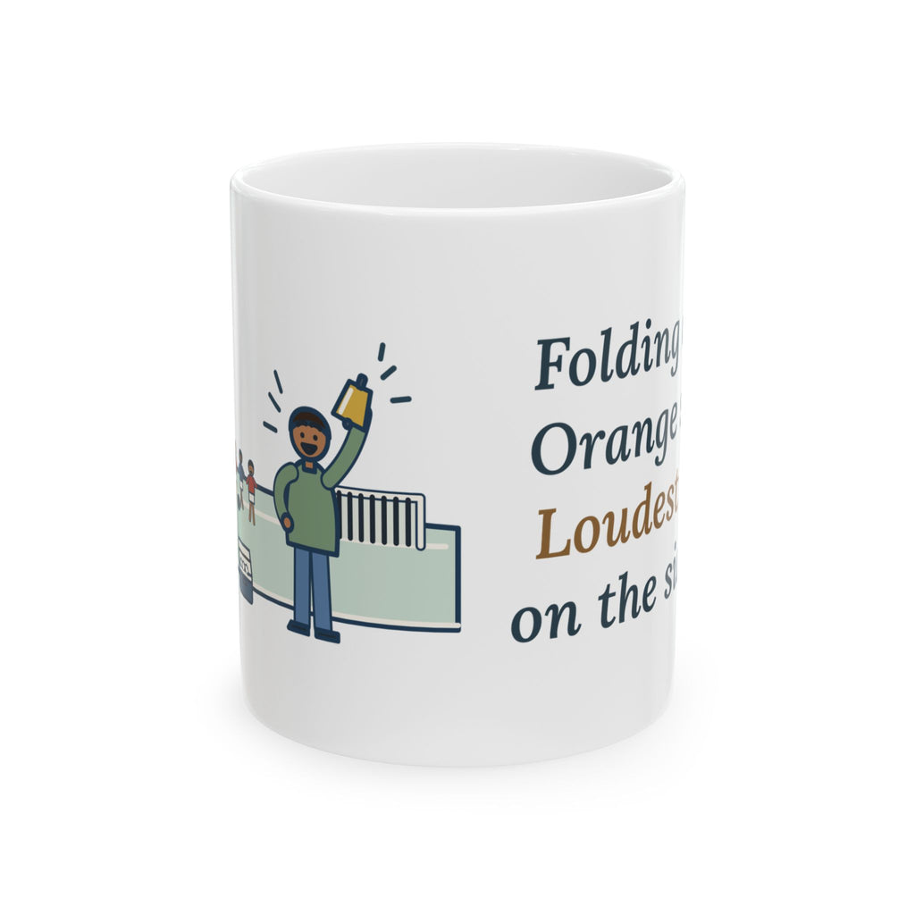 Folding Chair. Orange Slices. Loudest Voice on the Sideline. Mug, Soccer Quote Coffee Mug 11oz, Sideline Parent