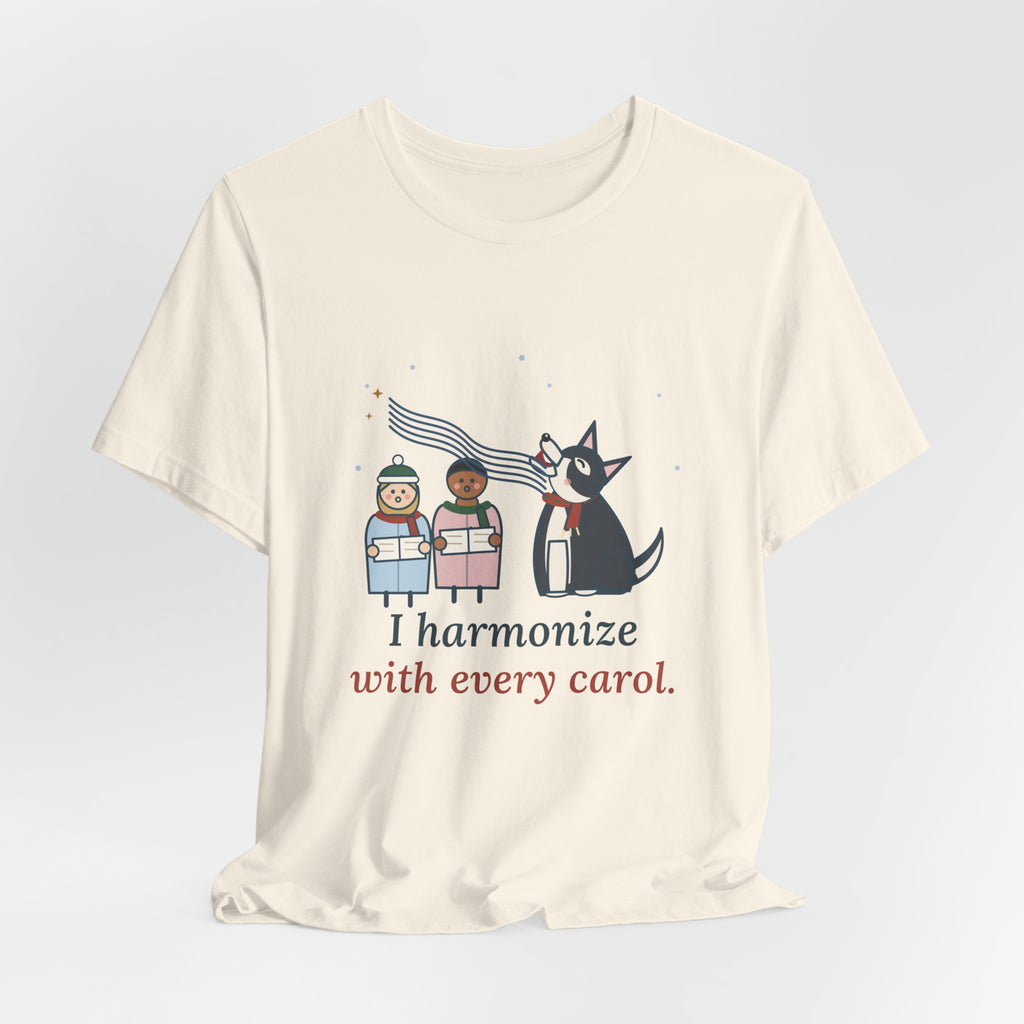 Siberian Husky Christmas T-Shirt - I Harmonize With Every Carol Funny Husky Tee
