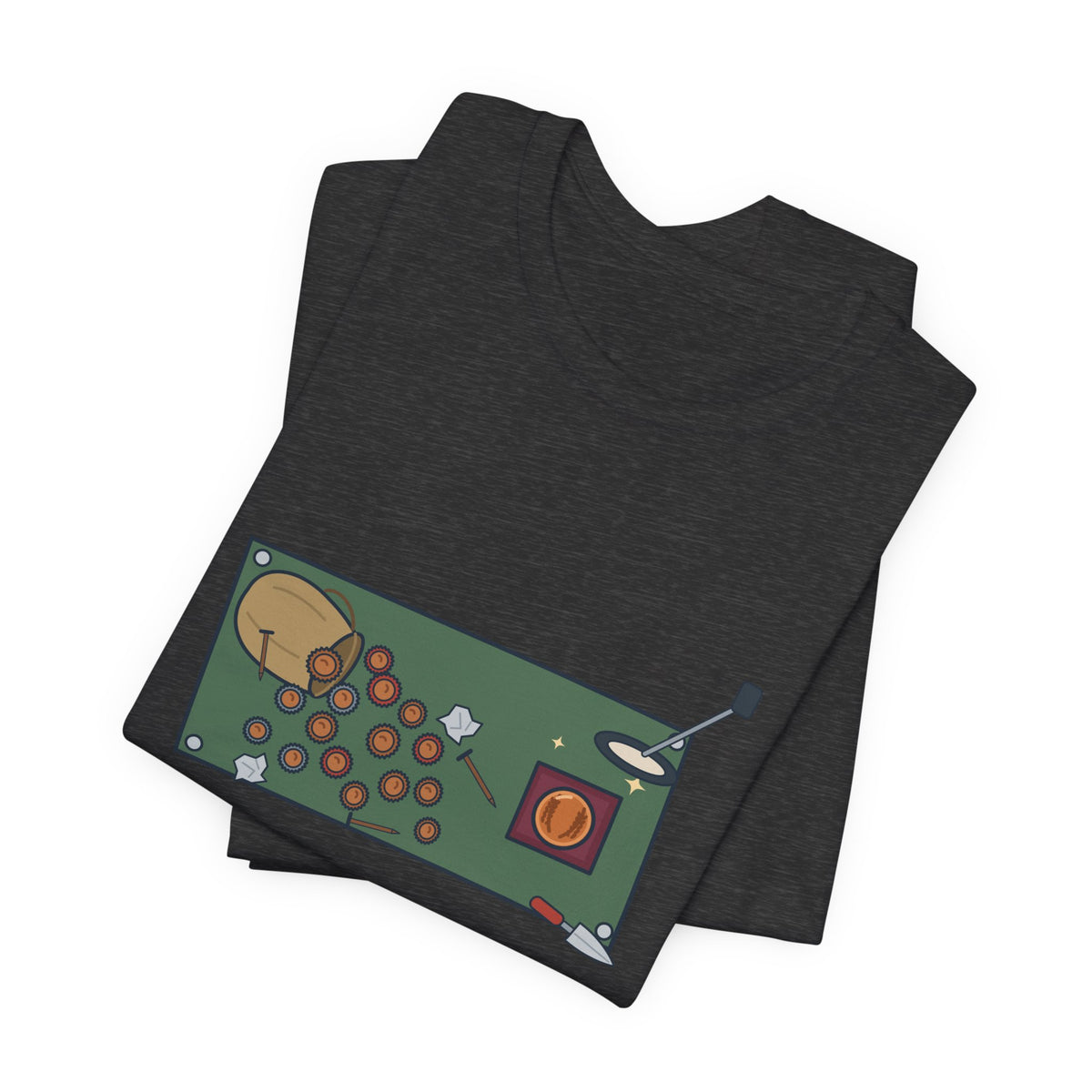 Metal Detecting T-Shirt - Forty Bottle Caps. One Wheat Penny. Funny Detectorist Tee