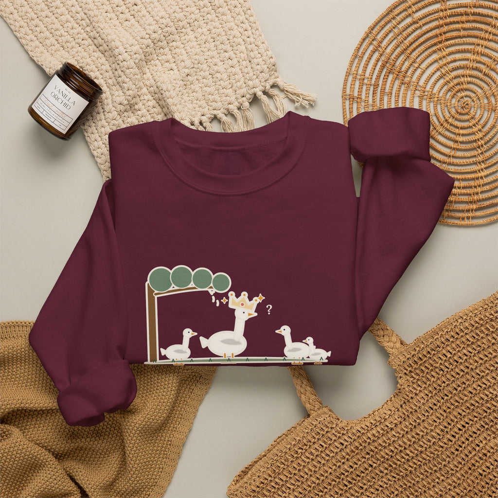Some Are Born Great Sweatshirt, Literary Shakespeare Quote Crewneck with Crowned Goose