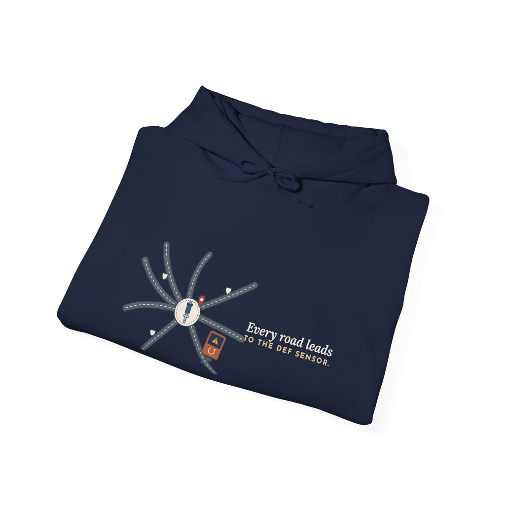 Diesel Mechanic Hoodie - Every Road Leads to the DEF Sensor Diesel Tech Sweatshirt
