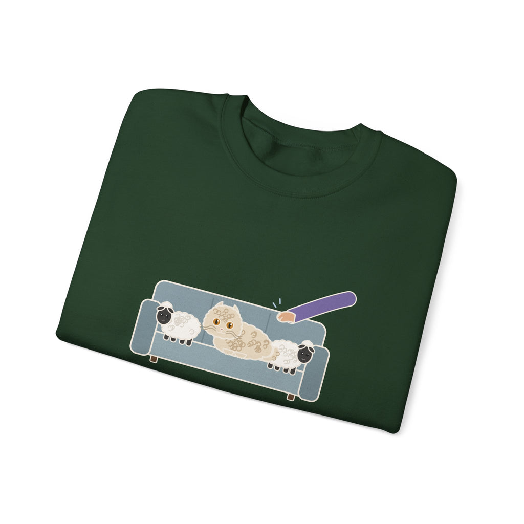 Selkirk Rex Crewneck Sweatshirt - Mistaken for a Stuffed Sheep