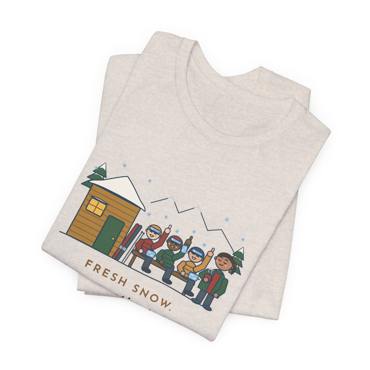 Ski Resort Clinic Nurse T-Shirt - Fresh Snow, Every Patient Says It Was the Last Run