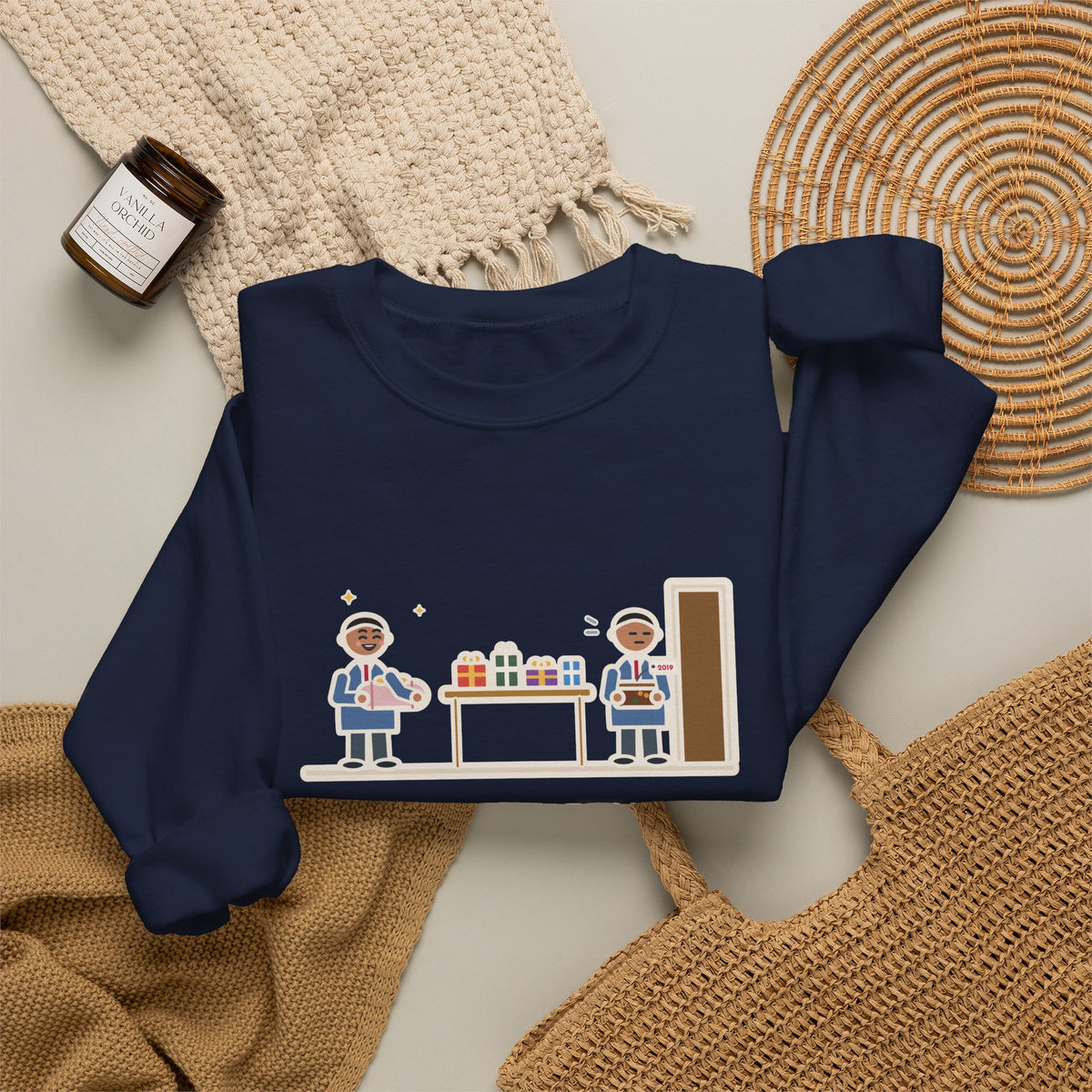 Office Gift Swap Sweatshirt, Brought a Nice Blanket, Went Home with a Fruitcake from 2019, Funny Break Room Swap Crewneck
