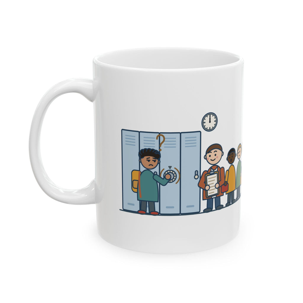 6th Grade Teacher Coffee Mug - First Week With Lockers