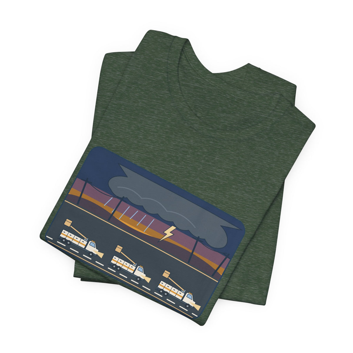 Lineworker T-Shirt - Mutual Aid. Any State. Any Storm. Power Line Crew Tee