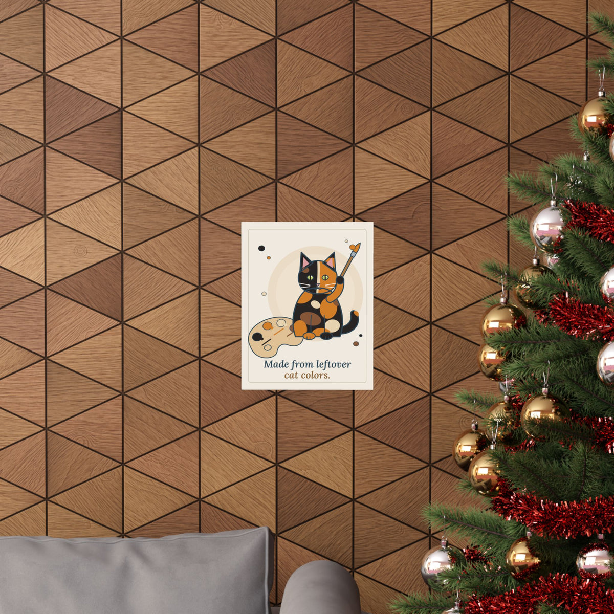 Tortoiseshell Cat Poster - Made From Leftover Cat Colors Tortie Wall Art