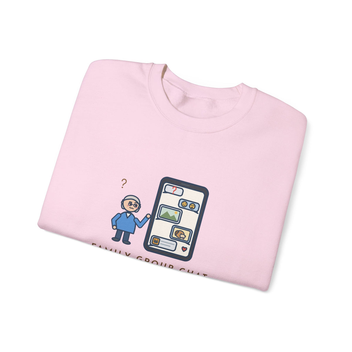 Mom Sweatshirt, Asked a Yes-or-No Question, Forty-Two Replies and Zero Answers, Funny Phone Thread Crewneck