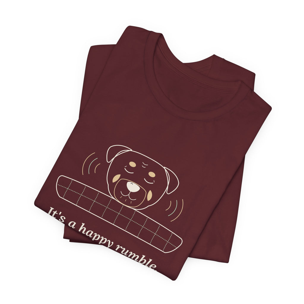 Rottweiler T-Shirt - It's a Happy Rumble, I Promise Gentle Rottie Owner Tee