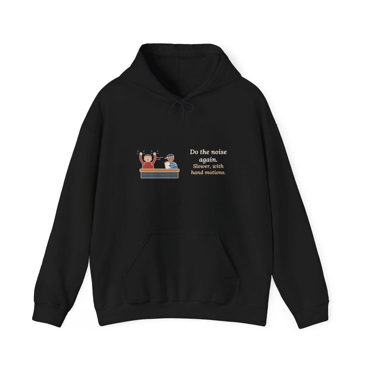 Auto Mechanic Hoodie - Do the Noise Again. Slower, With Hand Motions. Garage Hooded Sweatshirt