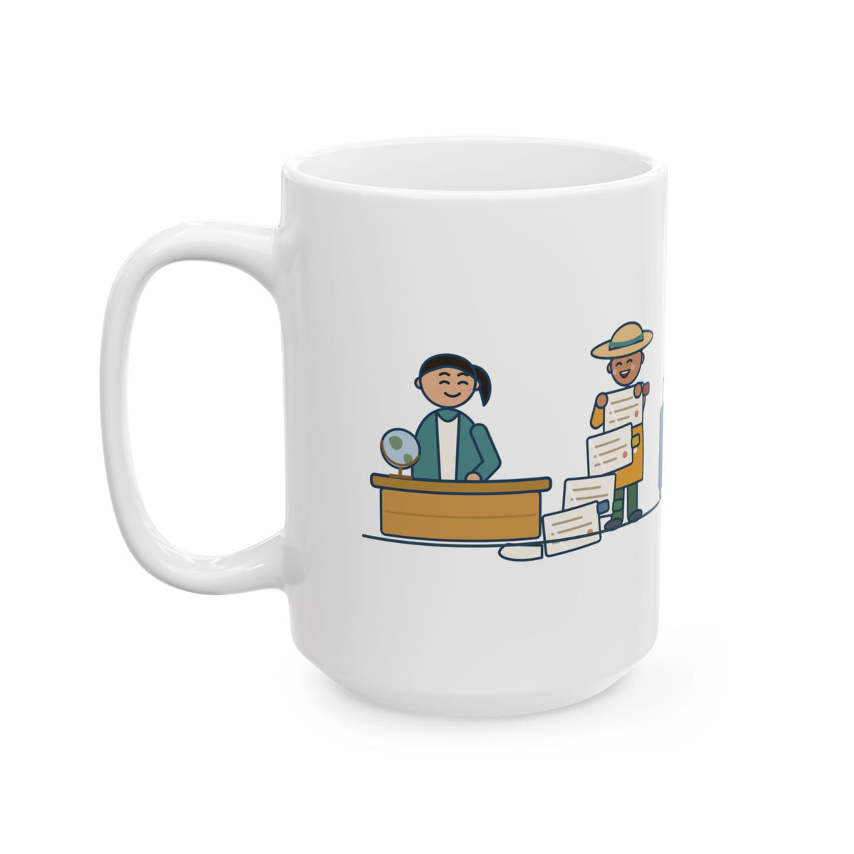 Large 15oz Travel Clinic Nurse Mug - Laminated Itinerary With Tabs