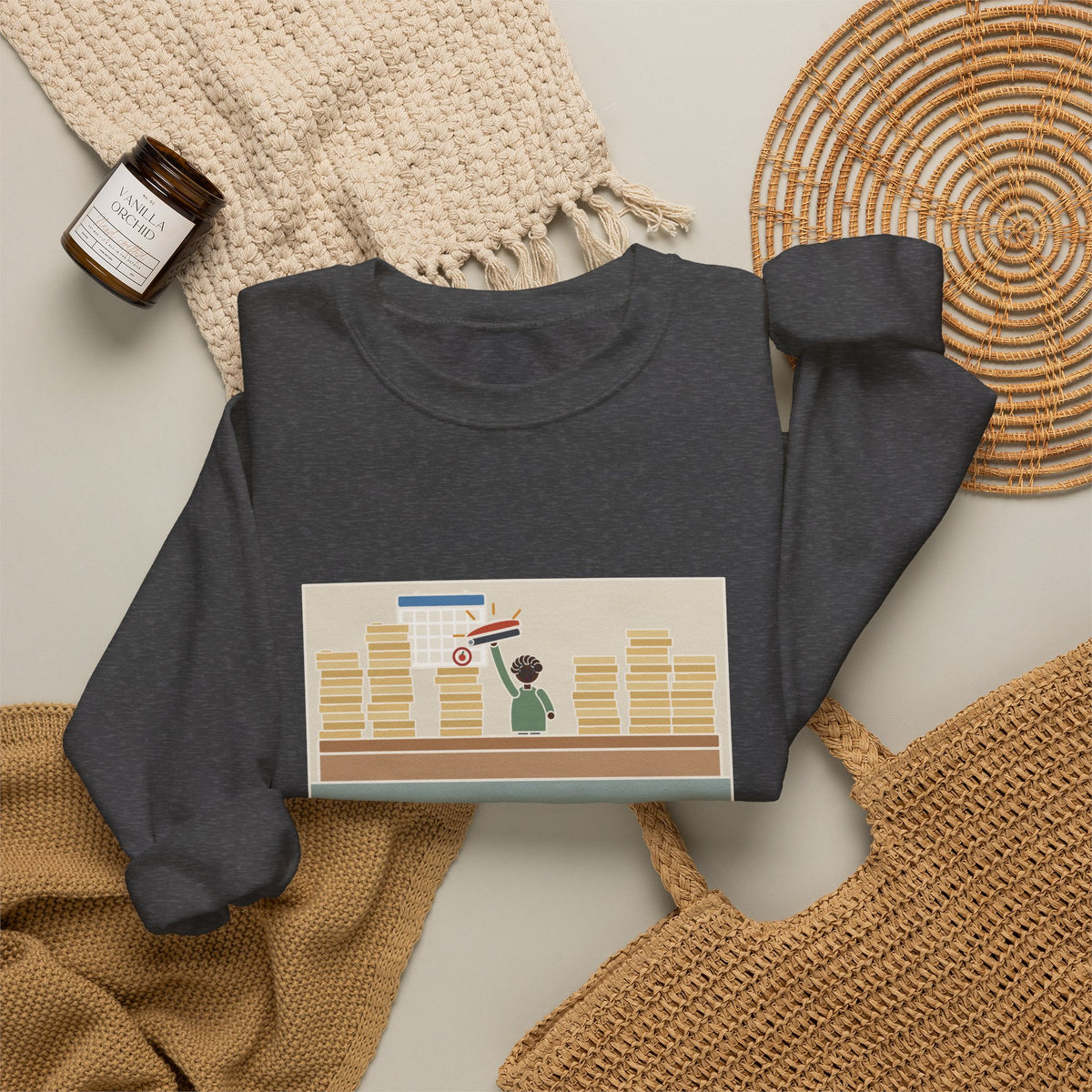 School Registrar Sweatshirt, August, Three Hundred Enrollment Forms and One Stapler, Funny Front Office Crewneck