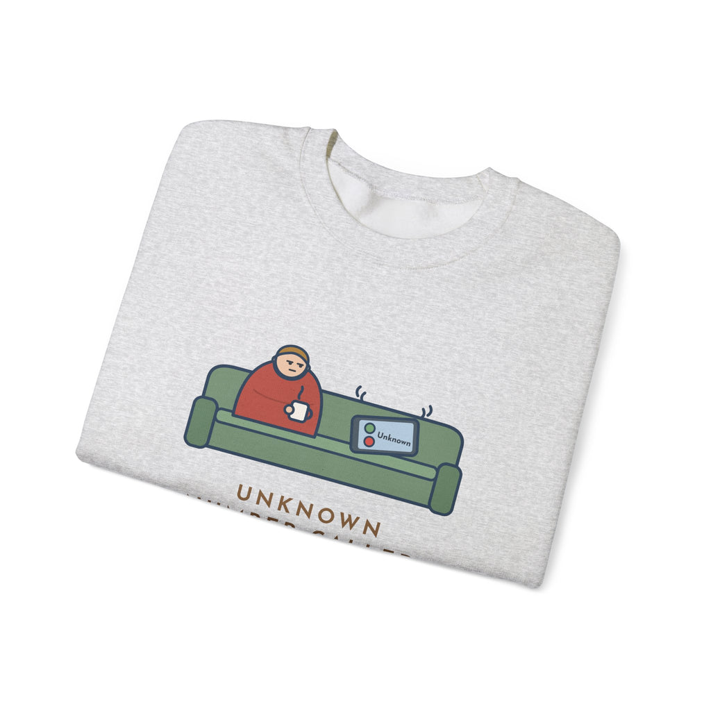 Unknown Number Sweatshirt, Let It Ring, Then Waited for the Text, Funny Couch Calm Crewneck