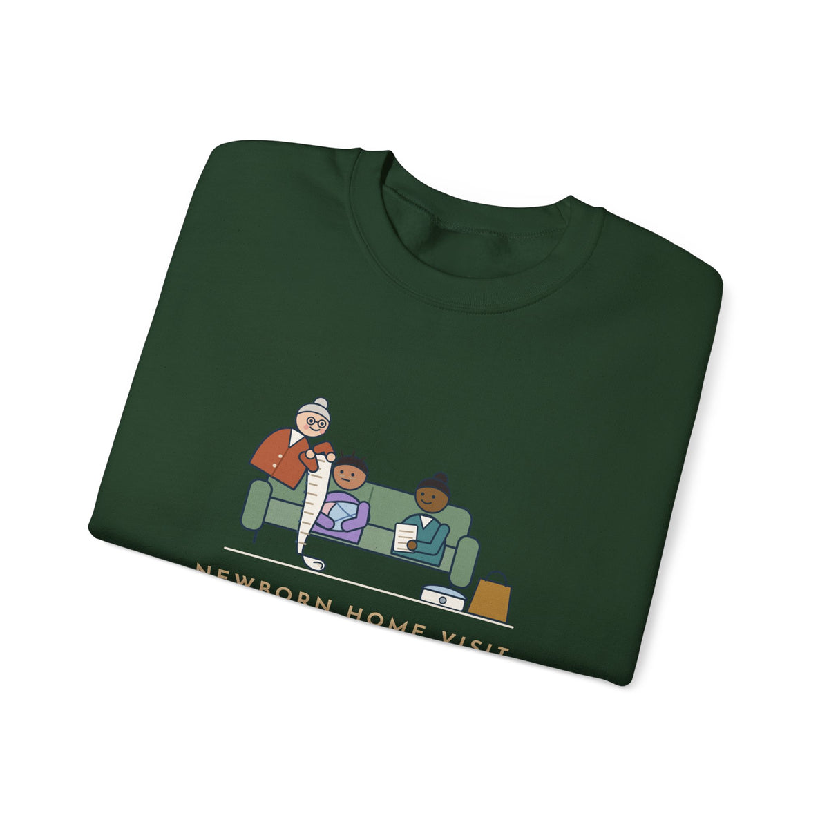 Public Health Nurse Crewneck Sweatshirt - Newborn Home Visit Grandma Questions Gift