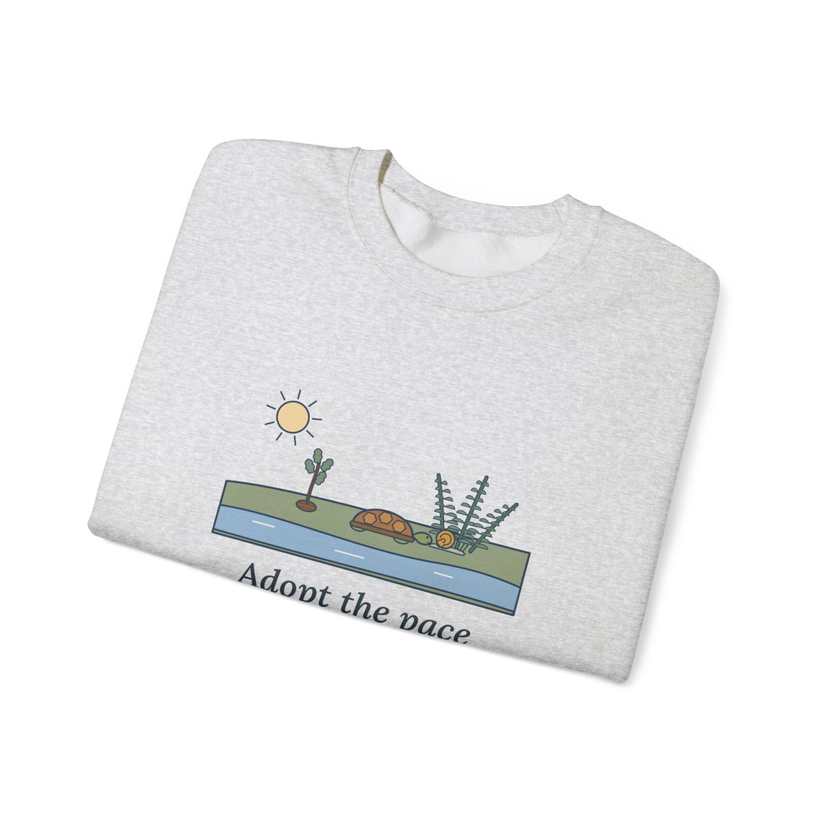 Adopt the Pace of Nature, Her Secret Is Patience Sweatshirt, Nature Emerson Quote Crewneck with Tortoise and Snail