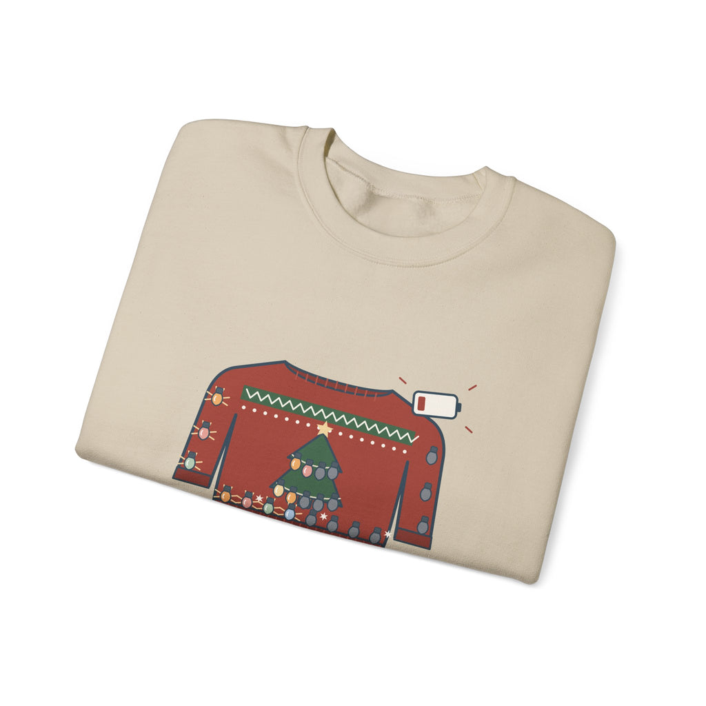 Tacky Sweater Party Crewneck Sweatshirt - Tackiness: 10. Battery Life: 2. Light-Up Christmas Joke