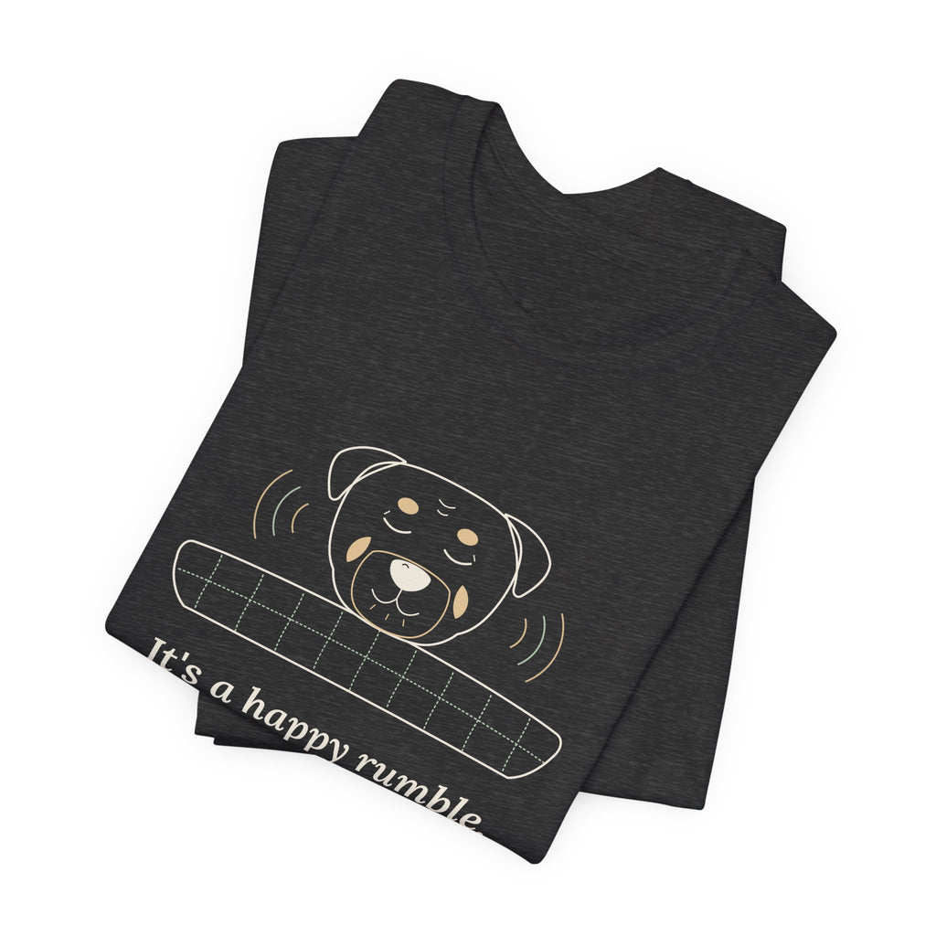 Rottweiler T-Shirt - It's a Happy Rumble, I Promise Gentle Rottie Owner Tee