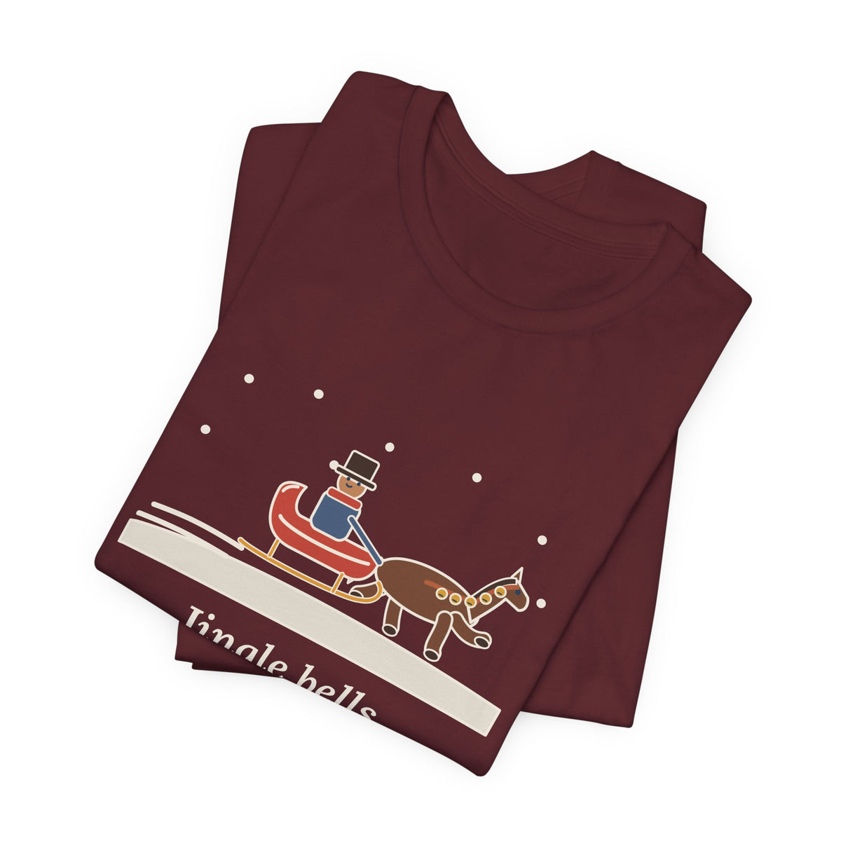 Pierpont Quote T-Shirt, Sleigh Bells in the Snow, Christmas One-Horse Sleigh Tee