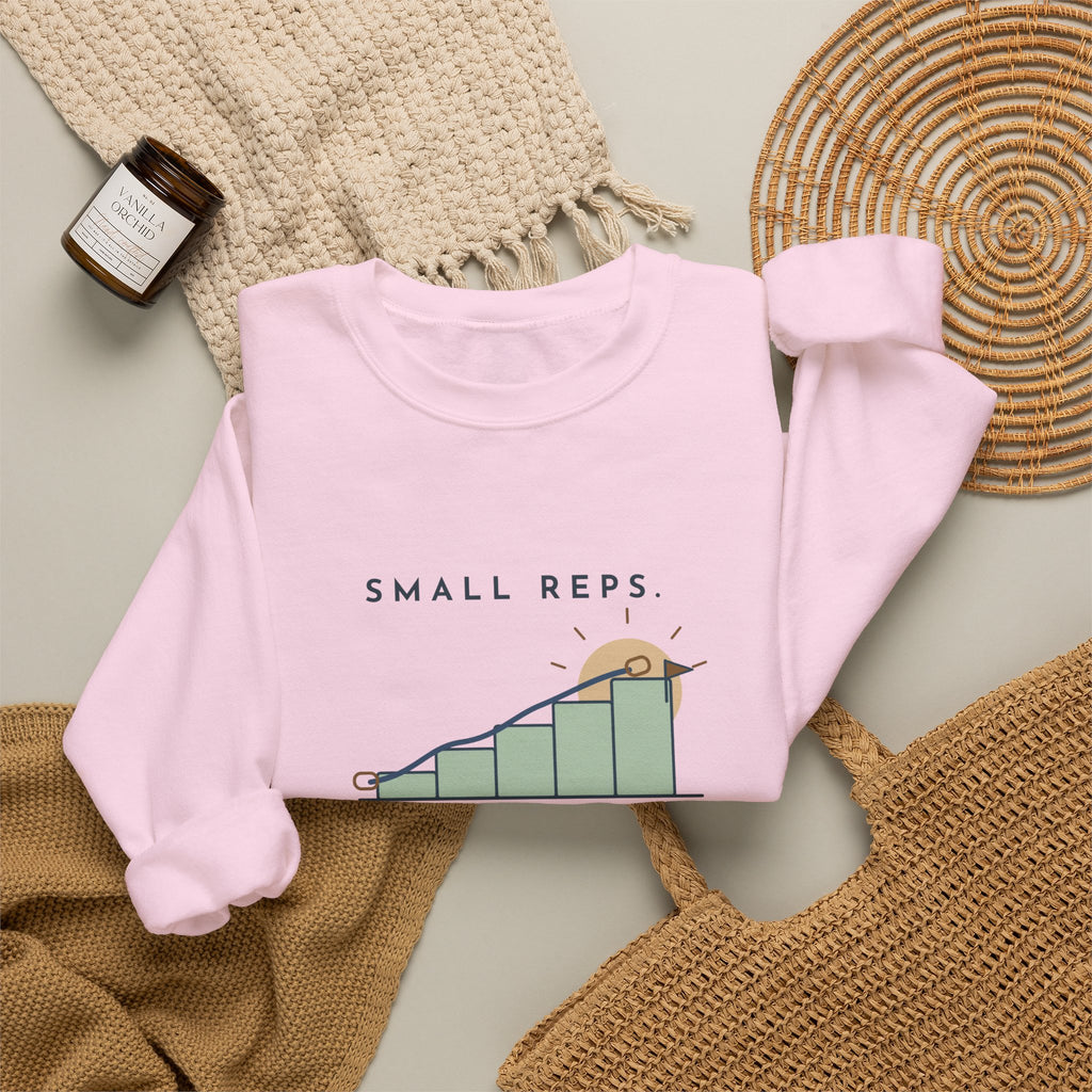 Physical Therapist and OT Crewneck Sweatshirt - Small Reps, Big Comebacks Gift