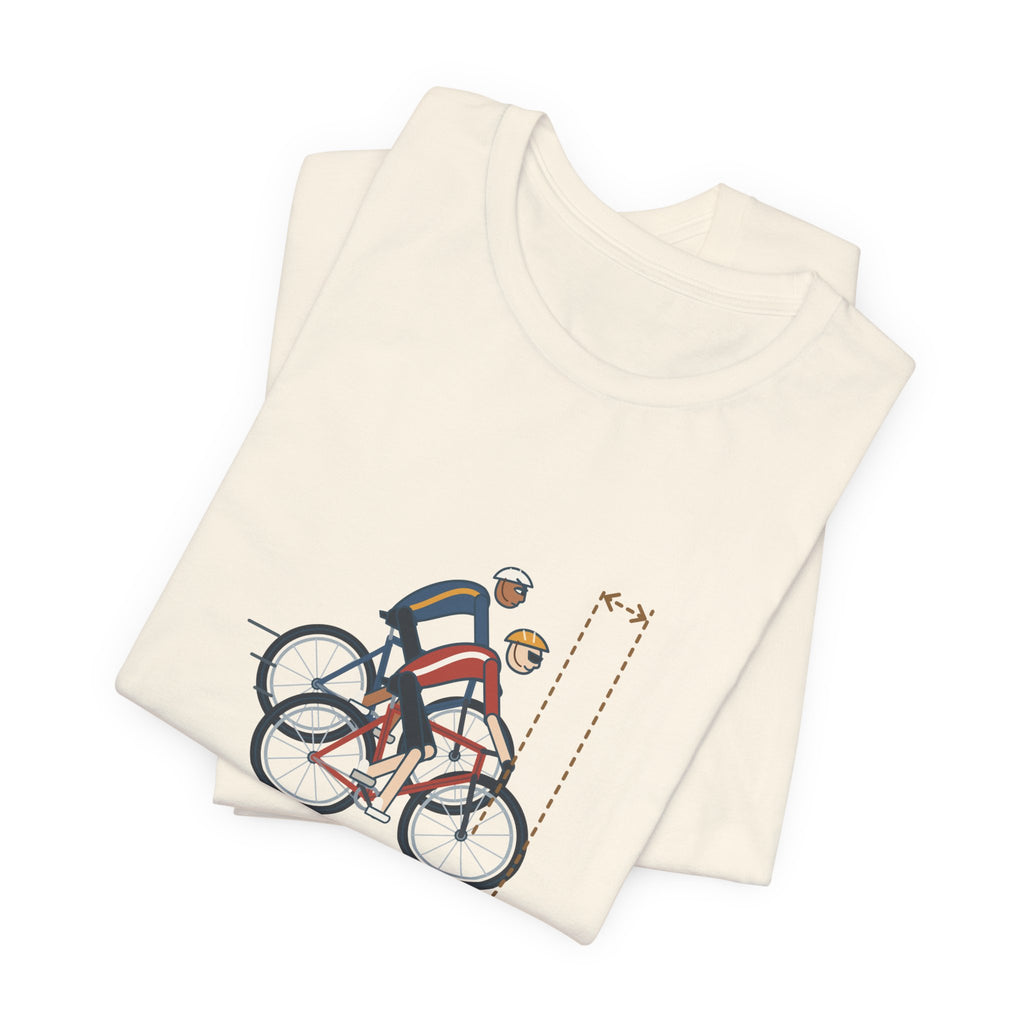 Road Cycling T-Shirt - Stop Half-Wheeling Me. Funny Group Ride Cyclist Tee
