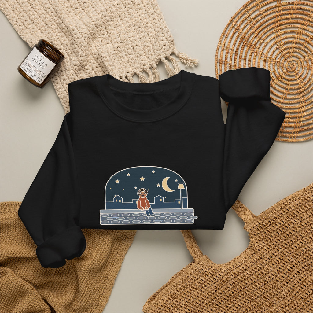 Some of Us Are Looking at the Stars Sweatshirt, Literary Oscar Wilde Quote Crewneck with Stargazer Curb