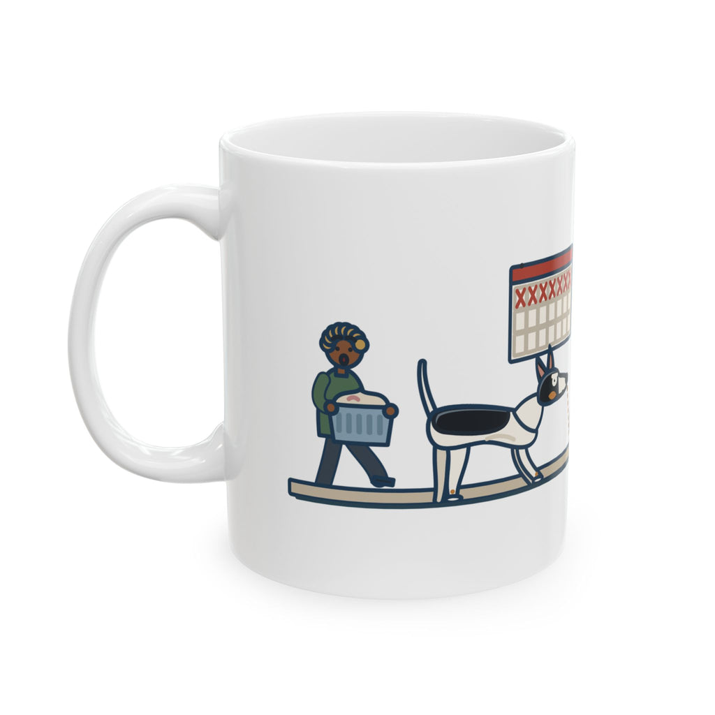 Rat Terrier Coffee Mug 11oz - Heard One Squeak in the Wall. Watched That Spot for a Week.