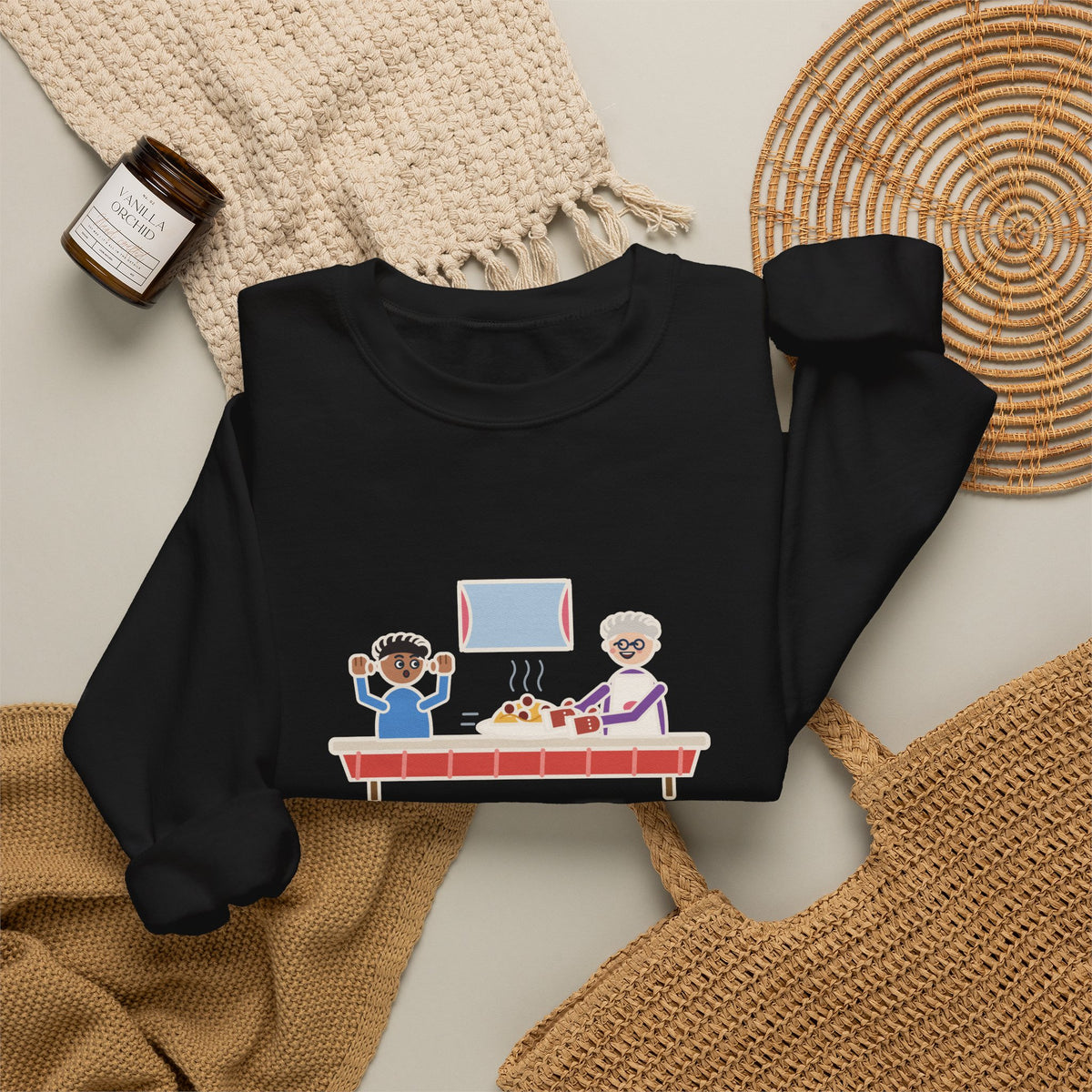Told Grandma I Already Ate, a Plate Appeared Anyway Sweatshirt, Funny Grandma Crewneck with Grandma's Pasta